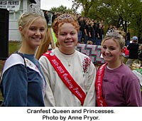 Cranfest Queen and Princesses. Photo by Anne Pryor.
