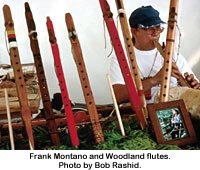 Frank Montano and Woodland flutes. Photo by Bob Rashid