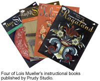 Four of Lois Mueller’s instructional books published by Prudy Studio.